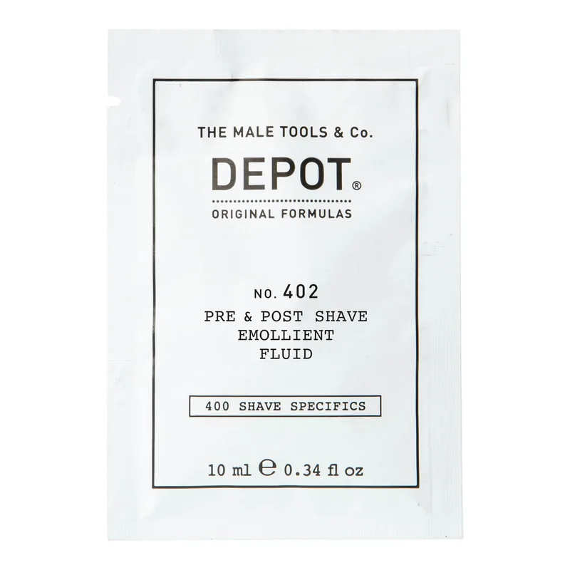 Depot, 400 Shaving Specifications No. 402, Essential Oils, Soothing Fluid, Pre and Post Shave, 10 ml