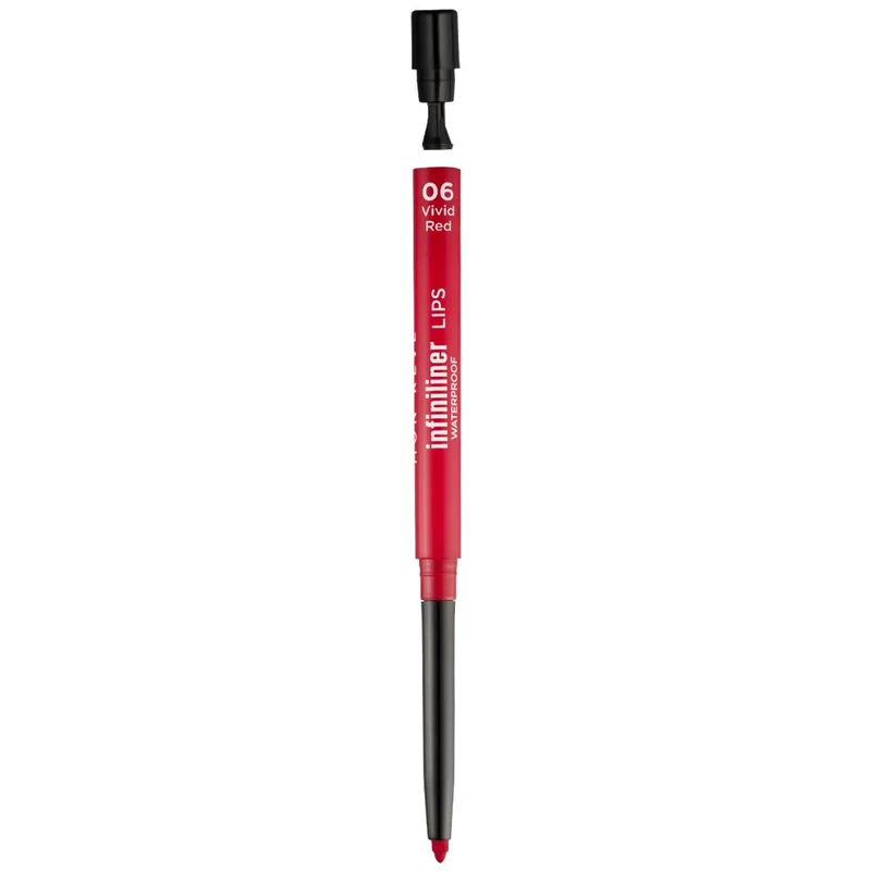 Mon Reve Infiniliner Lips Waterproof Gel Lip Pencil Αδιάβροχο Μαλακό Κρεμώδες Μολύβι Χειλιών Μακράς Διάρκειας 0.3g - 06 Vivid Red
