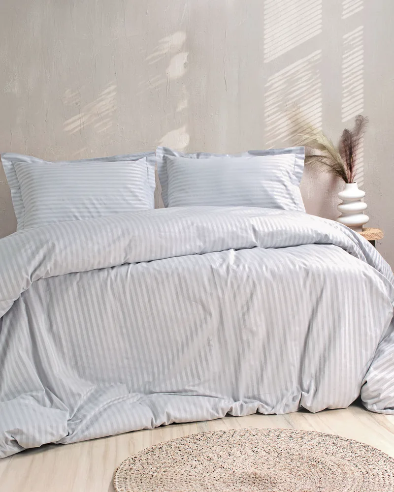 Σετ παπλωματοθήκη Υ/Δ (235Χ265) NEXUS GREY, RYTHMOS HOME