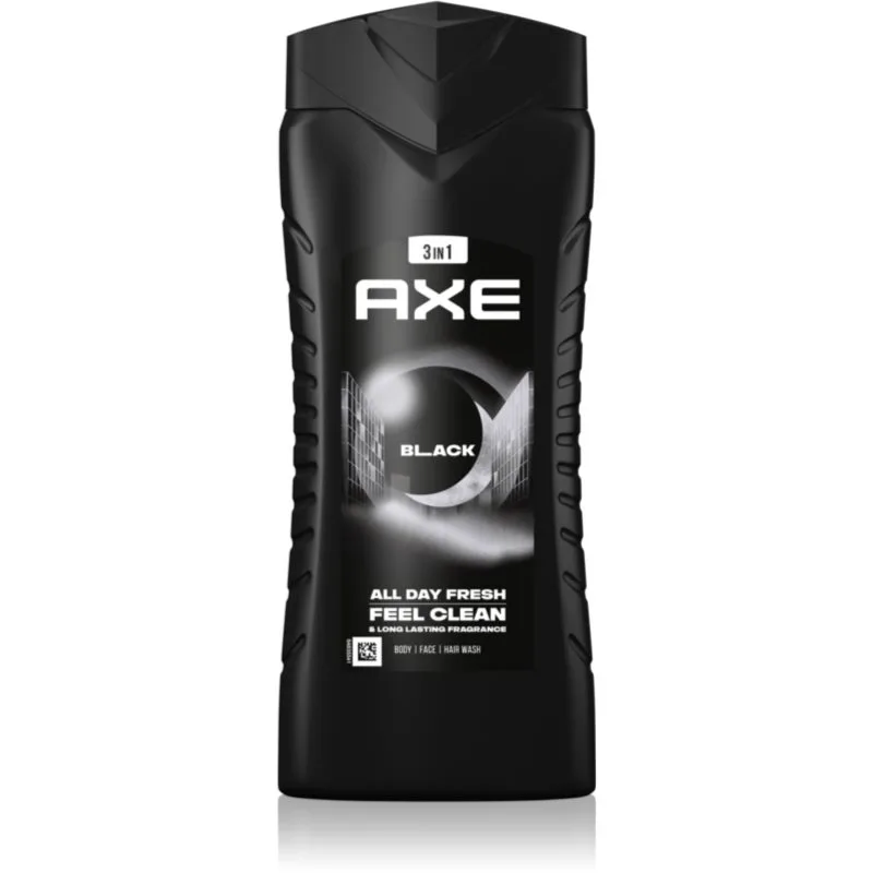 Axe Black τζελ για ντους για πρόσωπο, σώμα και μαλλιά 400 ml