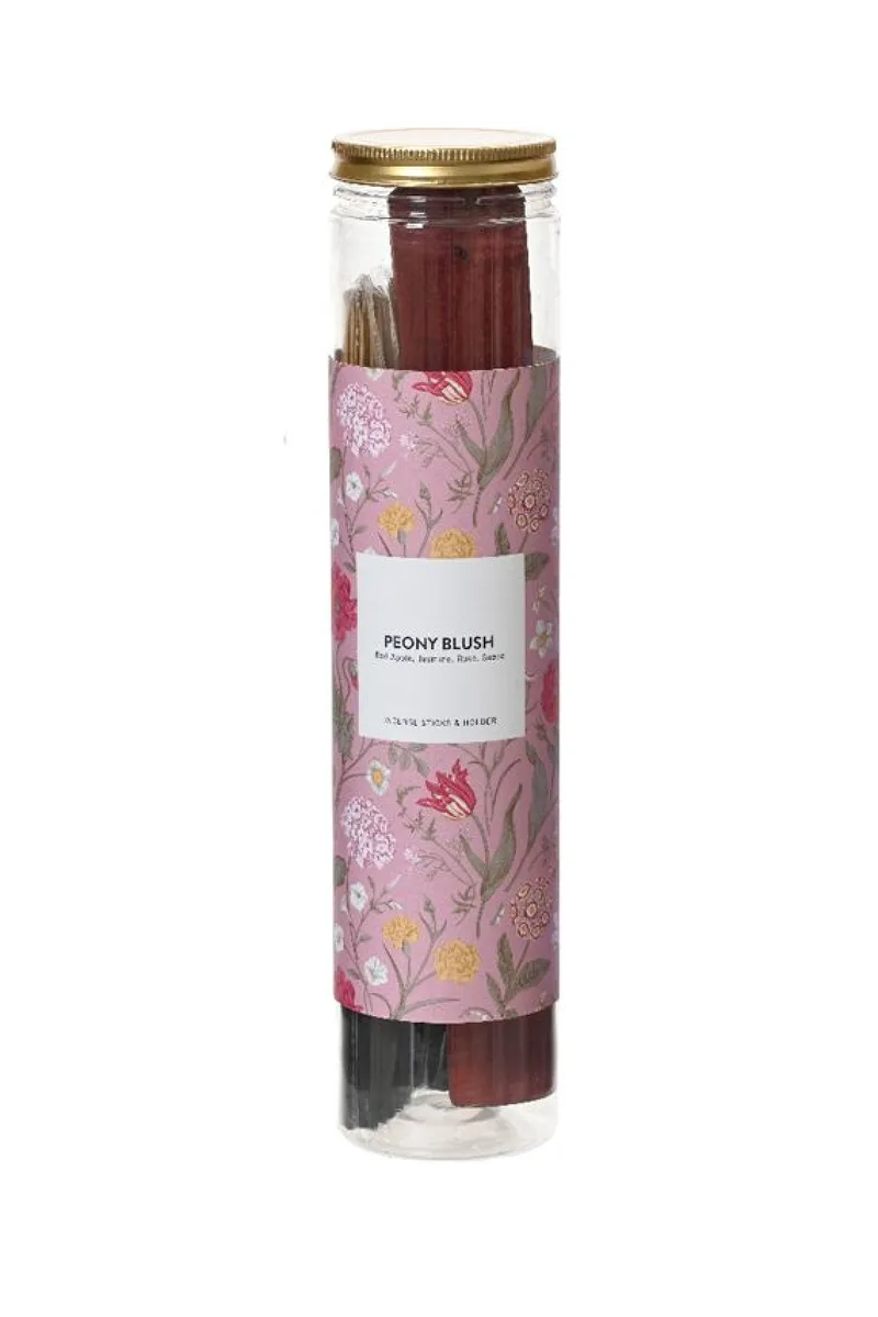 Incense Sticks Απο Bamboo Με Βαση Καυσης Και Αρωμα Peony Blush 27.5x6.3x27.5cm Ρόζ Kaeming