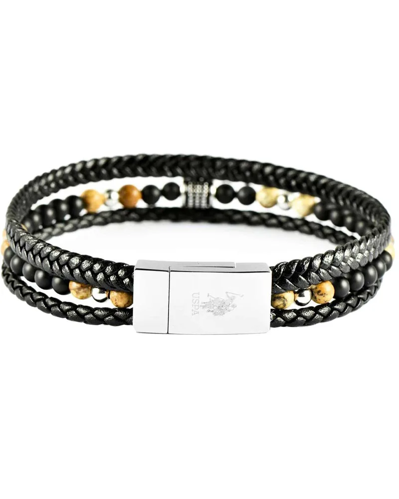 U.S. POLO Βραχιόλι από Aνοξείδωτο ατσάλι Black JW9220BR