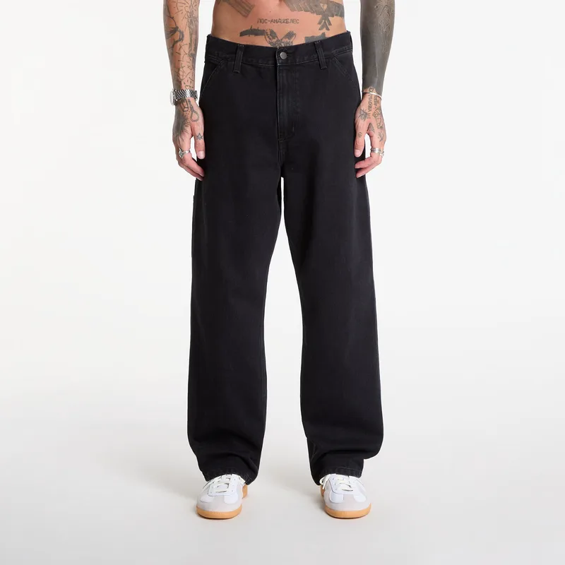 Τζιν Carhartt WIP Single Knee Pant Black Stone Washed 34