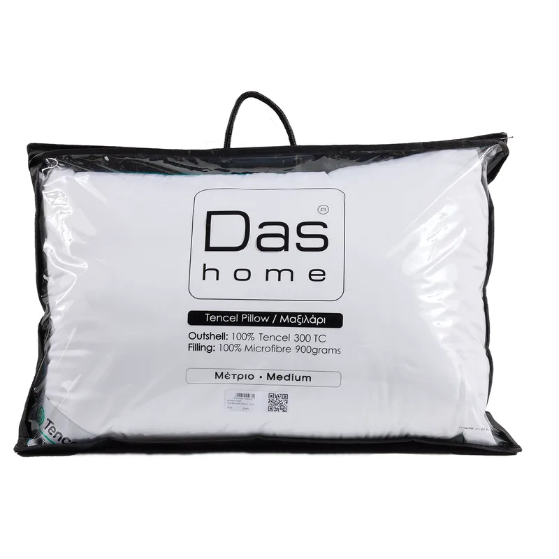 Μαξιλάρι Ύπνου 50x70εκ. Tencel Μέτριας Σκληρότητας Comfort 1429 Λευκό Das Home (Ύφασμα: Microfiber, Χρώμα: Λευκό) - Das Home - 421950701429