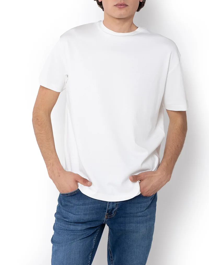 THE BOSTONIANS ΜΠΛΟΥΖΑ OVER T-SHIRT JERSEY 3TS1300-WHITE White