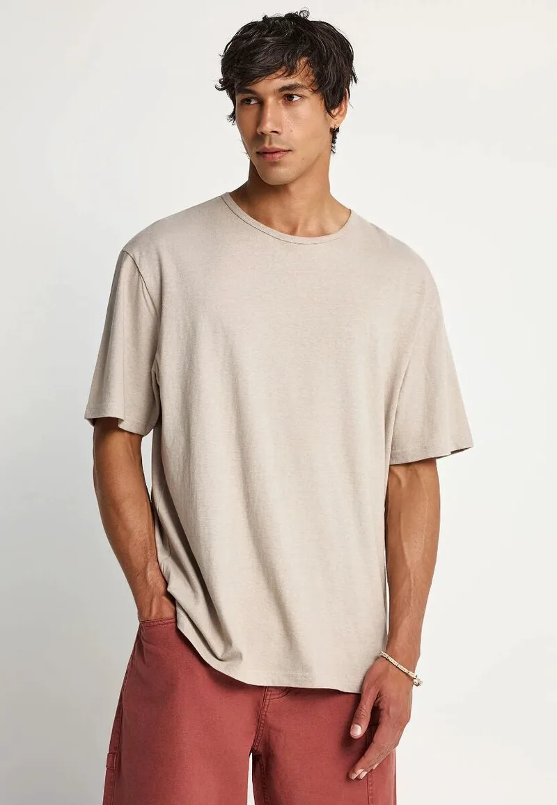 Funky Buddha Ανδρικό Relaxed T-shirt - The Essentials FBM013-310-04 Μπέζ