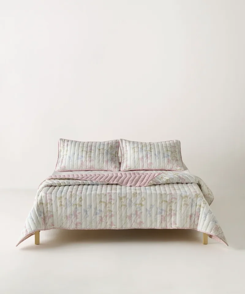 Σετ Κουβερλί Μονό 2 Τεμαχίων Kentia Breza 18 Dusty Ροζ- Lilac- Light Green 160x220