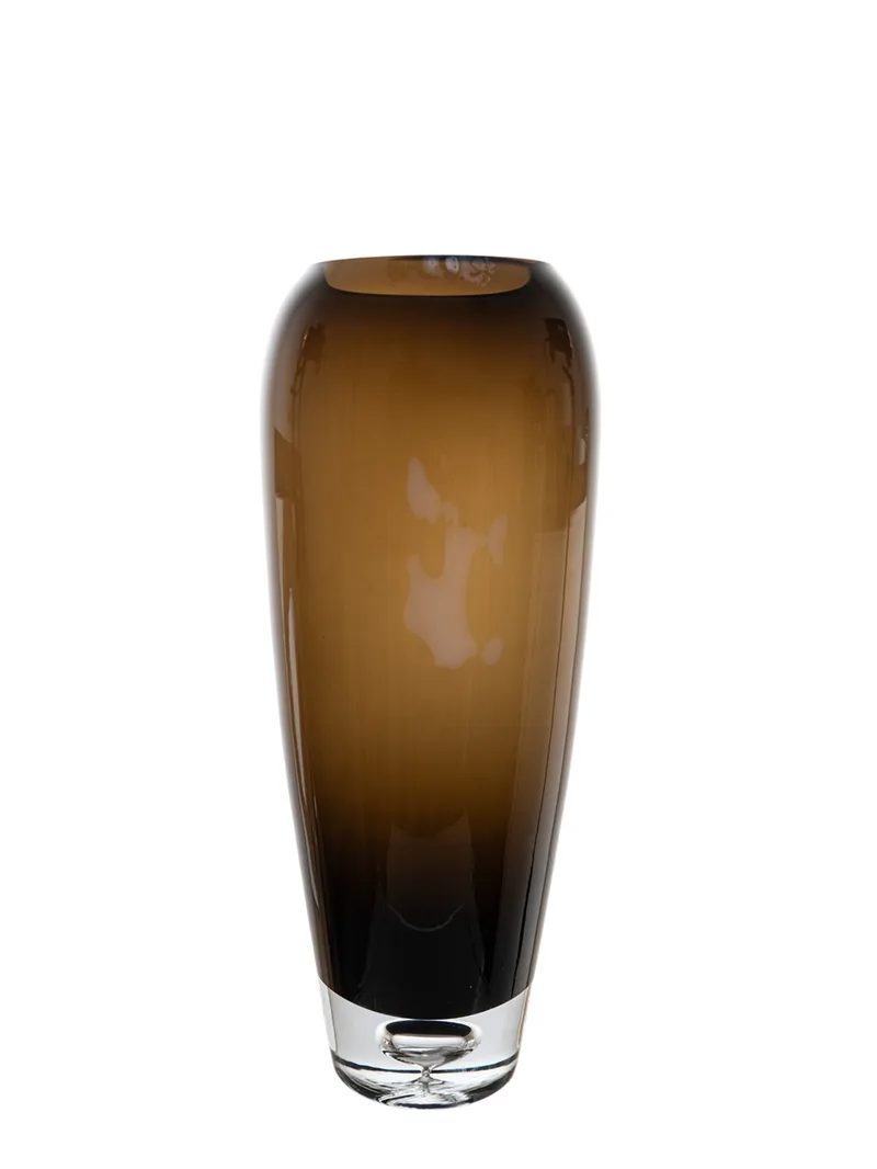 Βάζο Χειροποίητο Φυσητό Γυαλί Καφέ 14x14x33εκ. Zen Collection 25.43.52141 (Υλικό: Γυαλί, Χρώμα: Καφέ) - ZEN COLLECTION - 25.43.52141