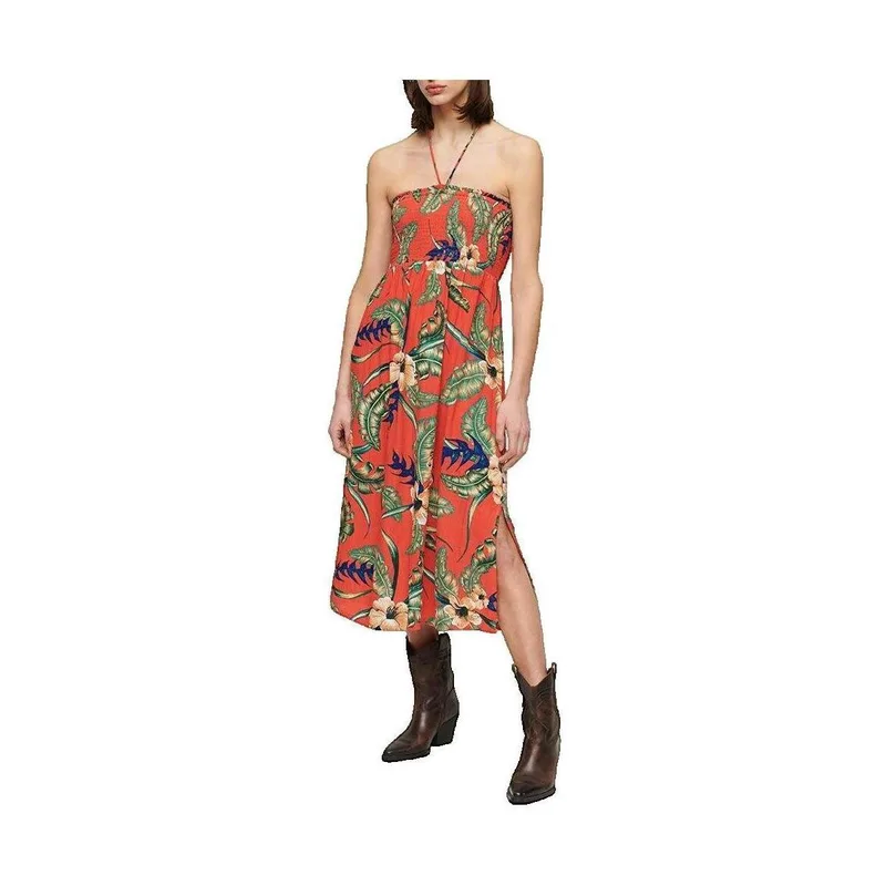 Φορέματα Superdry Longue Smocked Midi Beach