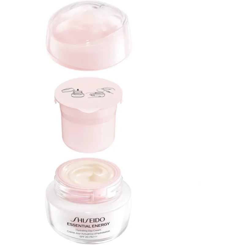 Shiseido Essential Energy Hydrating Day Cream ενυδατική κρέμα ημέρας SPF 20 ανταλλακτική γέμιση 50 ml