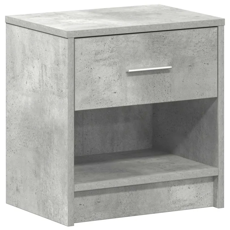 vidaXL Κομοδίνο με Συρτάρι Γκρι Σκυρόδεμα 39 x 28 x 41 εκ.