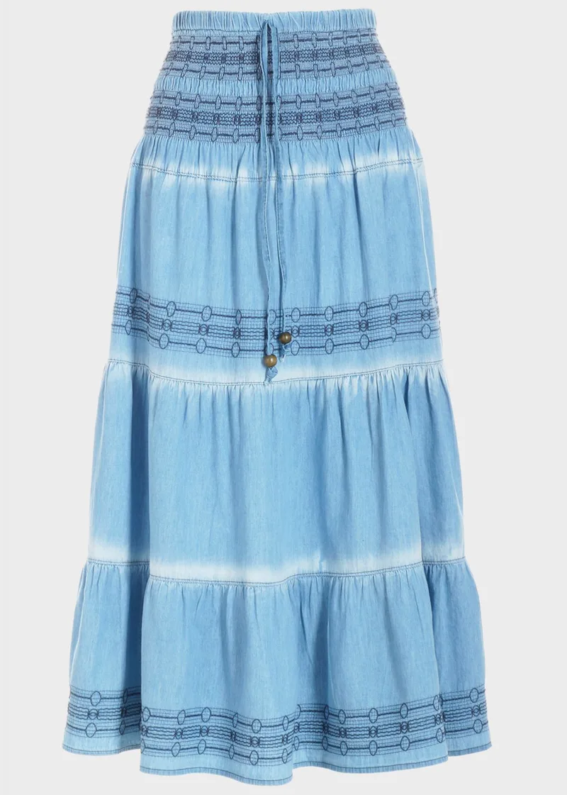 Τζιν φούστα boho σε Α γραμμή JEAN