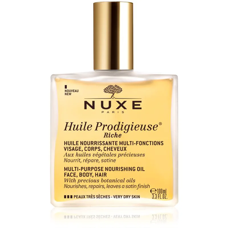 Nuxe Huile Prodigieuse Riche πολυλειτουργικό ξηρό λάδι για πολύ ξηρό δέρμα 100 ml