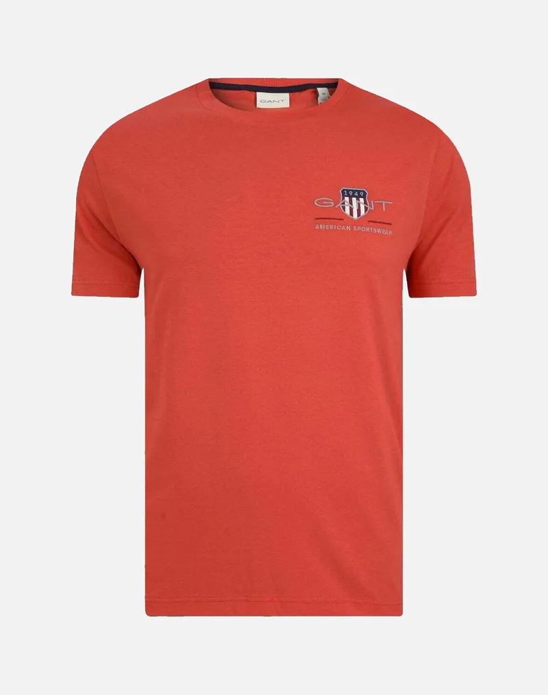 GANT ΜΠΛΟΥΖΑ ΚΜ REG ARCHIVE SHIELD EMB SS T-SHIRT 3G2067004-641 FireRed