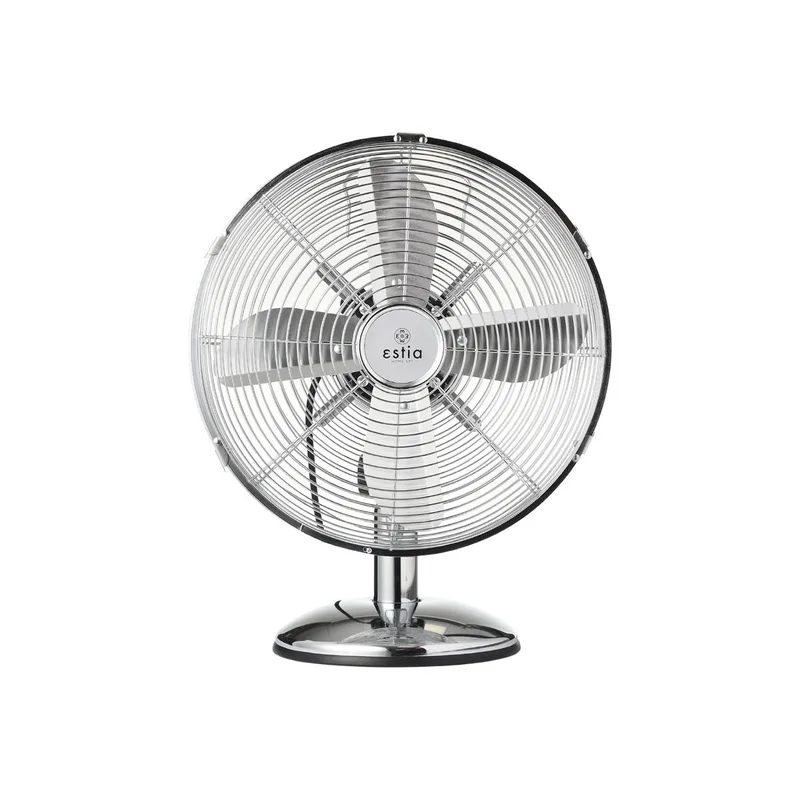 Ανεμιστήρας Επιτραπέζιος Retroflow 30cm 40W Μεταλλικός Ασημί