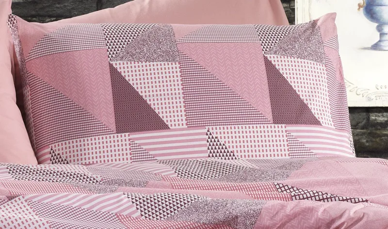 ΜΑΞΙΛΑΡΟΘΗΚΗ ΕΜΠΡΙΜΕ Geometrical 331 50X70 Ροζ-Salmon Flannel cotton 100%