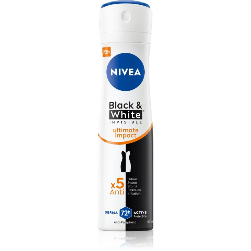 NIVEA Invisible Black & White Ultimate Impact αντιιδρωτικό σε σπρέι για γυναίκες 150 ml