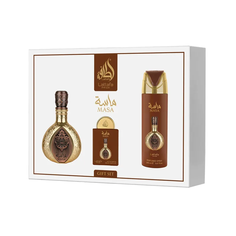 Lattafa Pride Masa EDP 100 ml + EDP 20 ml + Bodyspray 200 ml (unisex) 1 ml