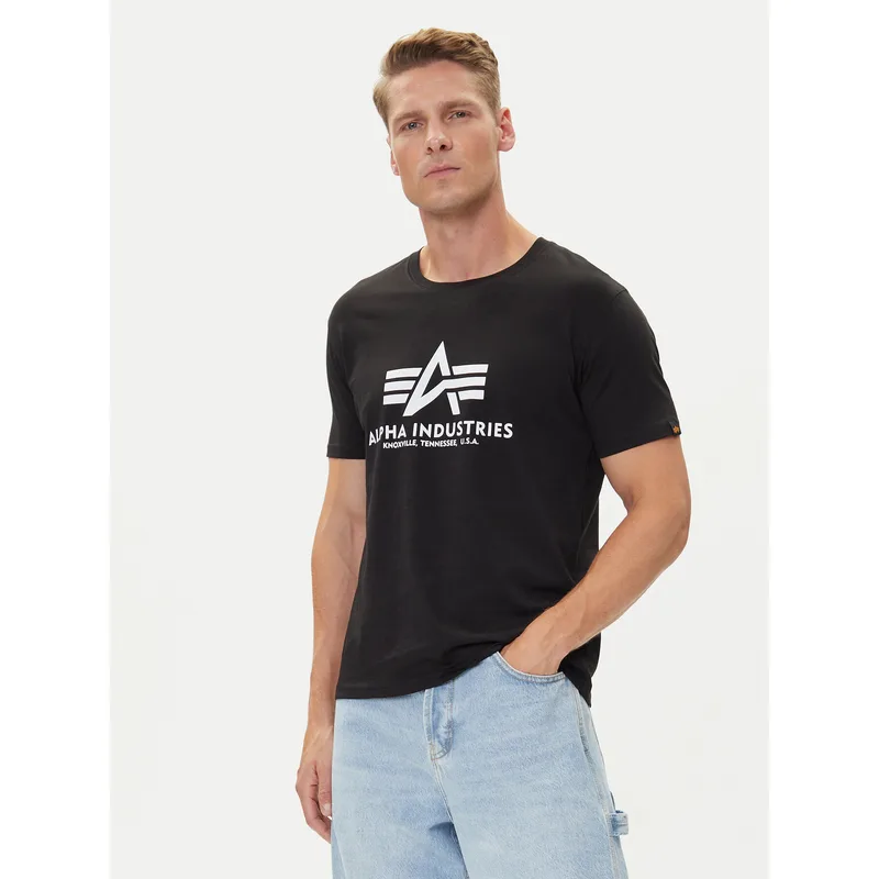 Alpha Industries T-Shirt Basic T-Shirt 100501 Μαύρο Regular Fit