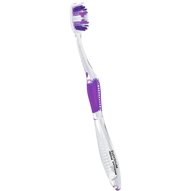 Elgydium Diffusion Soft Toothbrush Μωβ Μαλακή Οδοντόβουρτσα για Βαθύ Καθαρισμό 1 Τεμάχιο
