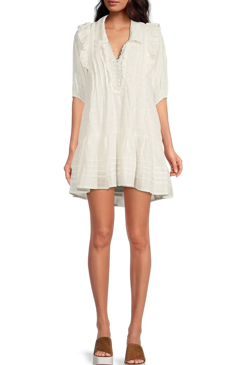 Φόρεμα Free People Elora Mini OB1466331-WHITE Γυναικείο