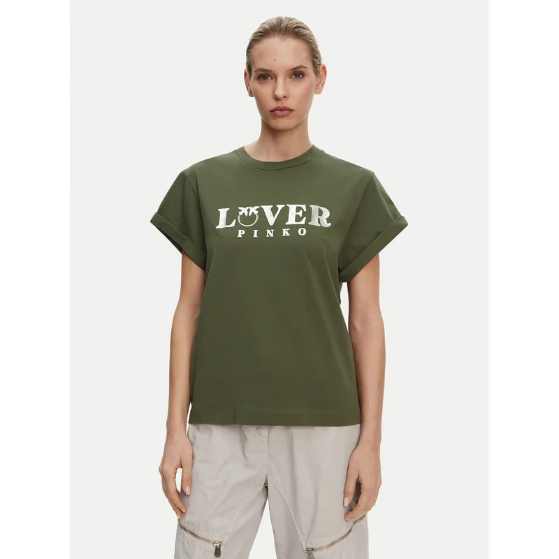 PINKO T-Shirt 104605 A2D1 V49 Πράσινο Regular Fit