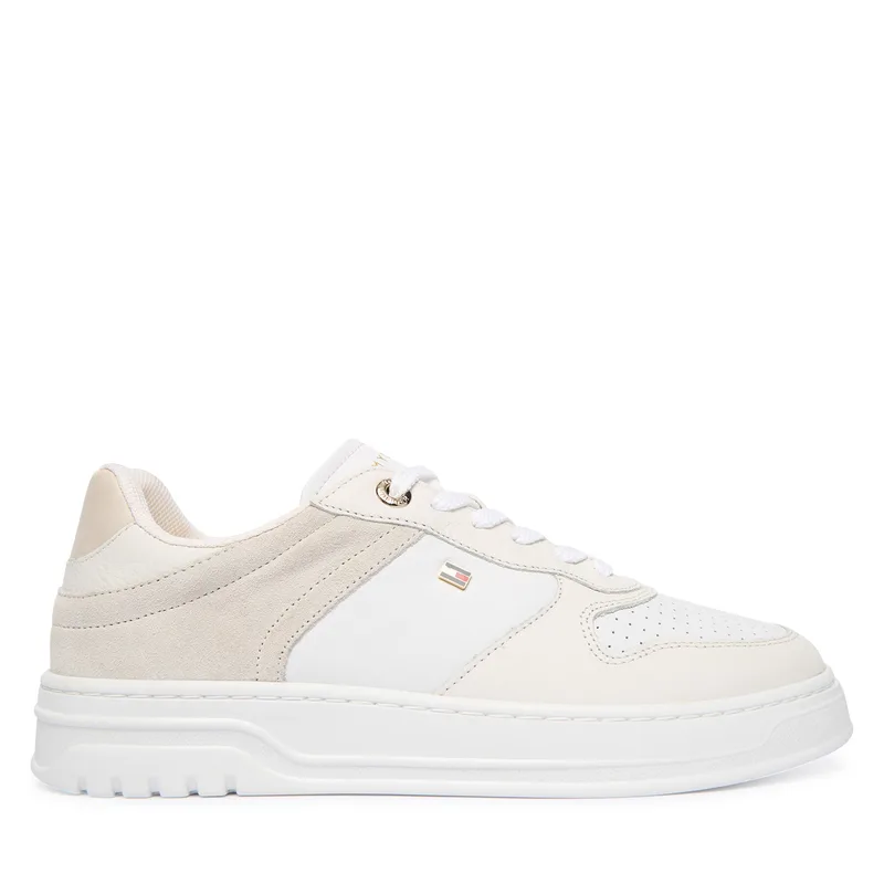 Αθλητικά Tommy Hilfiger Th Sporty Cupsole Tumbled Ltr FW0FW09024 Εκρού