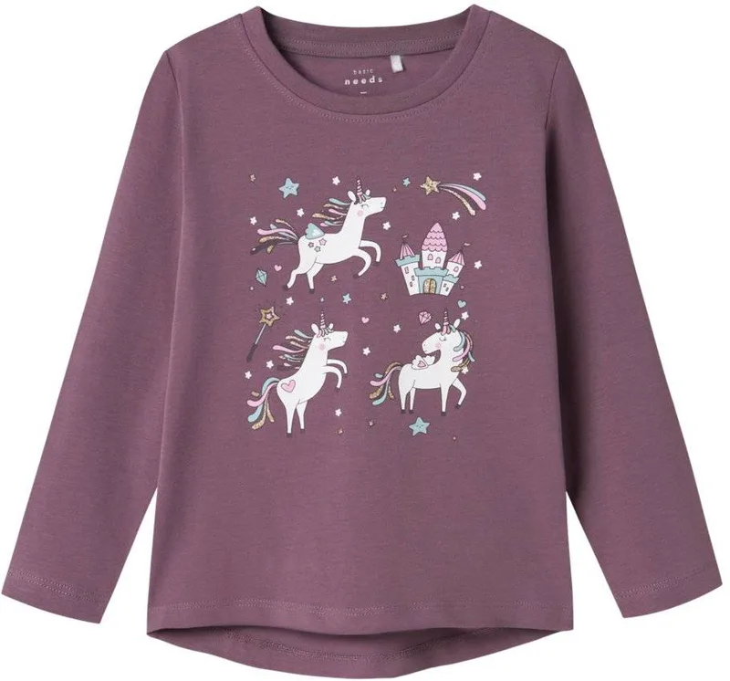 ΜΠΛΟΥΖΑ ΜΑΚΡΥΜΑΝΙΚΗ NAME IT NMFVIX UNICORN 13224958 ΜΩΒ (92CM)(2 ΕΤΩΝ)