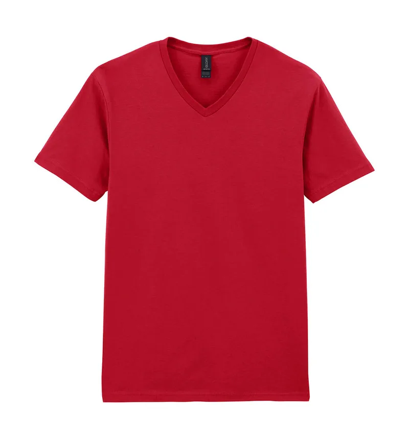 Ανδρικό T-Shirt με Λαιμόκοψη V 64V00 Gildan Softstyle Cherry Red