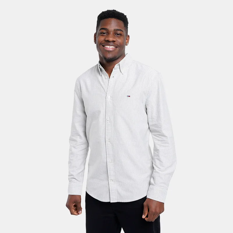 Tommy Jeans Slim Stripe Oxford Ανδρικό Πουκάμισο (9000263610_92635)