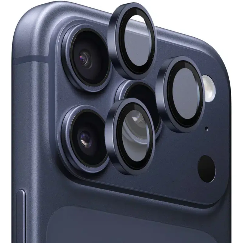 Tempered Glass iPhone 17 Pro / 17 Pro Max Spacecase QuickFit Camera Glass Αντιχαρακτικό Γυαλί Προστασίας για Φακό Κάμερας 2 Τεμάχια - Midnight Blue (5905719131760)