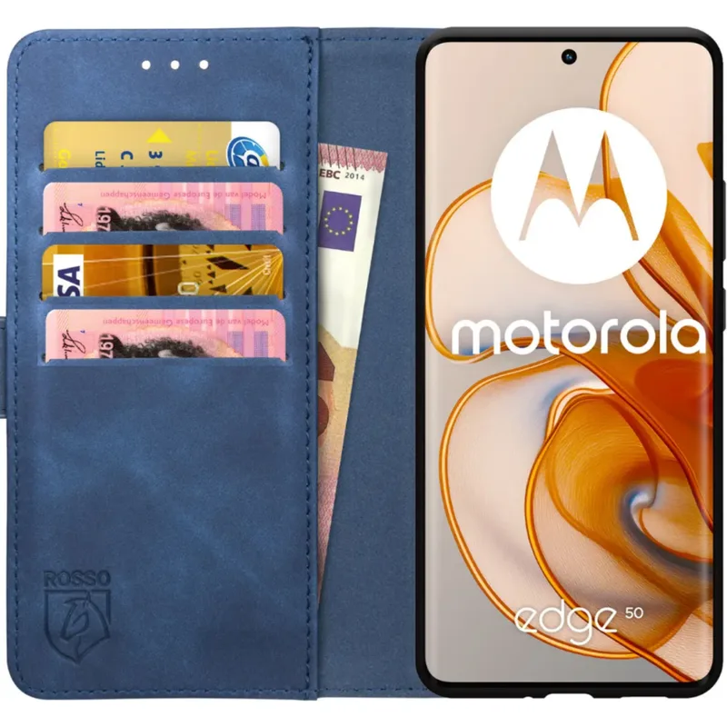 Θήκη Motorola Edge 50 Κόκκινο Element PU Πορτοφόλι - Blue (8719246472299)