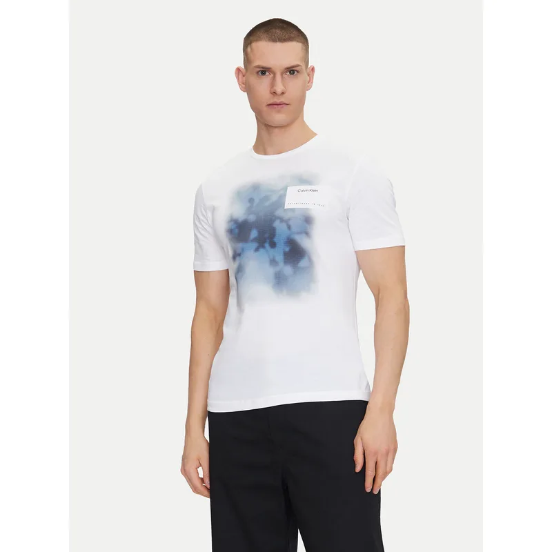 Calvin Klein T-Shirt Photo Print K10K114157 Λευκό Regular Fit
