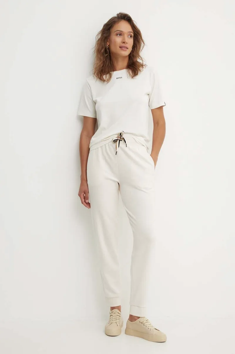 BOSS γυναικείο παντελόνι lounge CP Stripe Pants Cuff