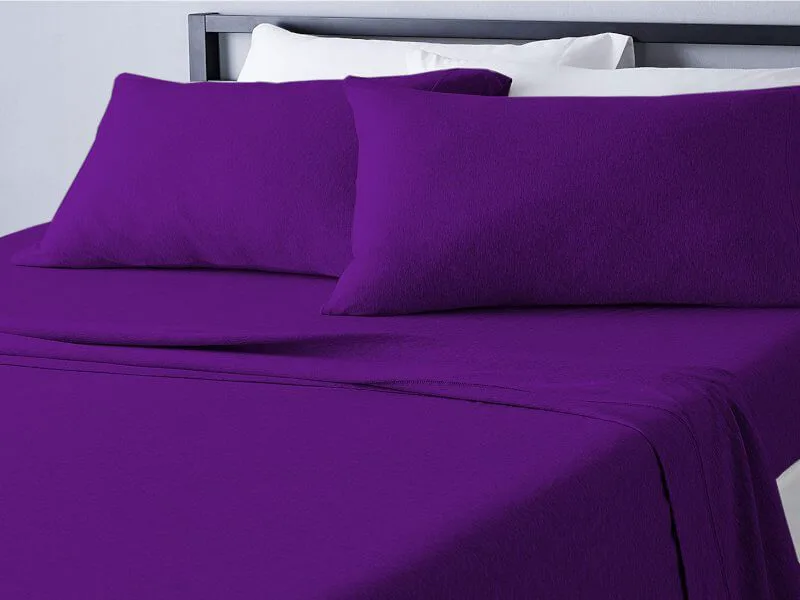 Σετ Σεντόνια Μωβ 100% Βαμβακερά Γαρύφαλλο - 160x260