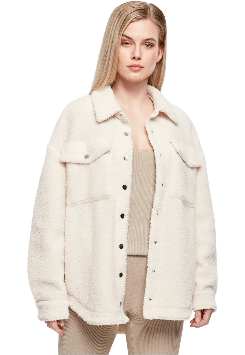 Ladies Sherpa Overshirt UC Ladies TB4754-02903 Whitesand