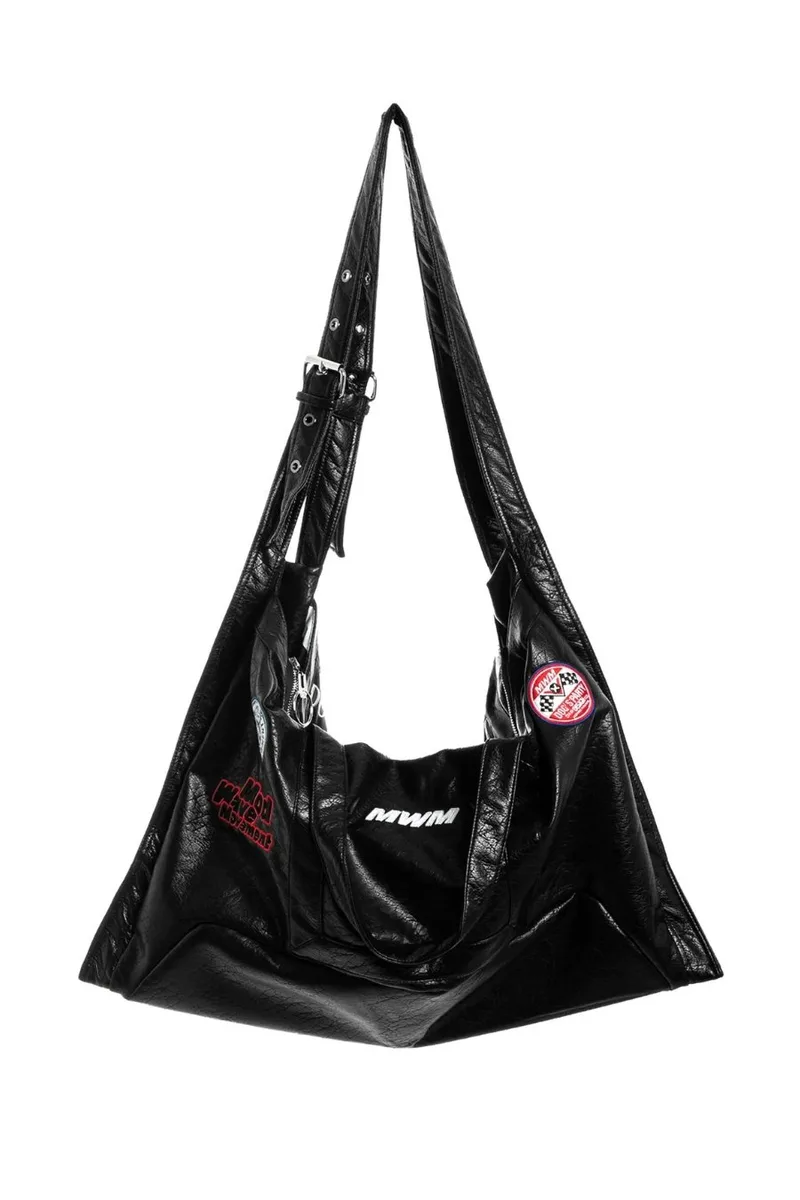MOD WAVE MOVEMENT Faux Leather Bag - Μαύρη-MW091200535-BLACK