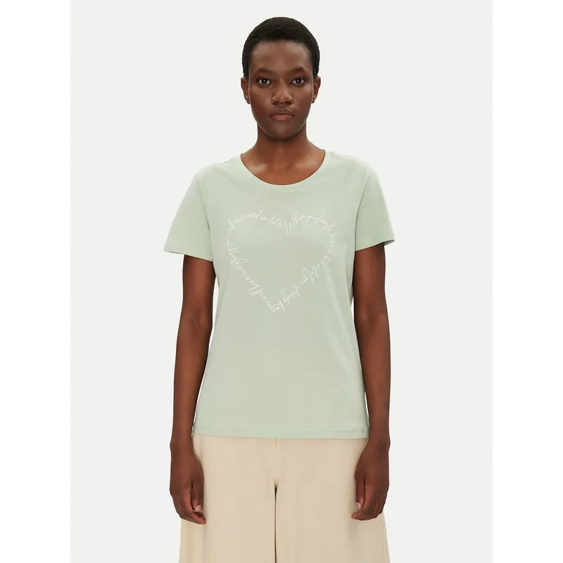 Fransa T-Shirt 20615482 Πράσινο Regular Fit