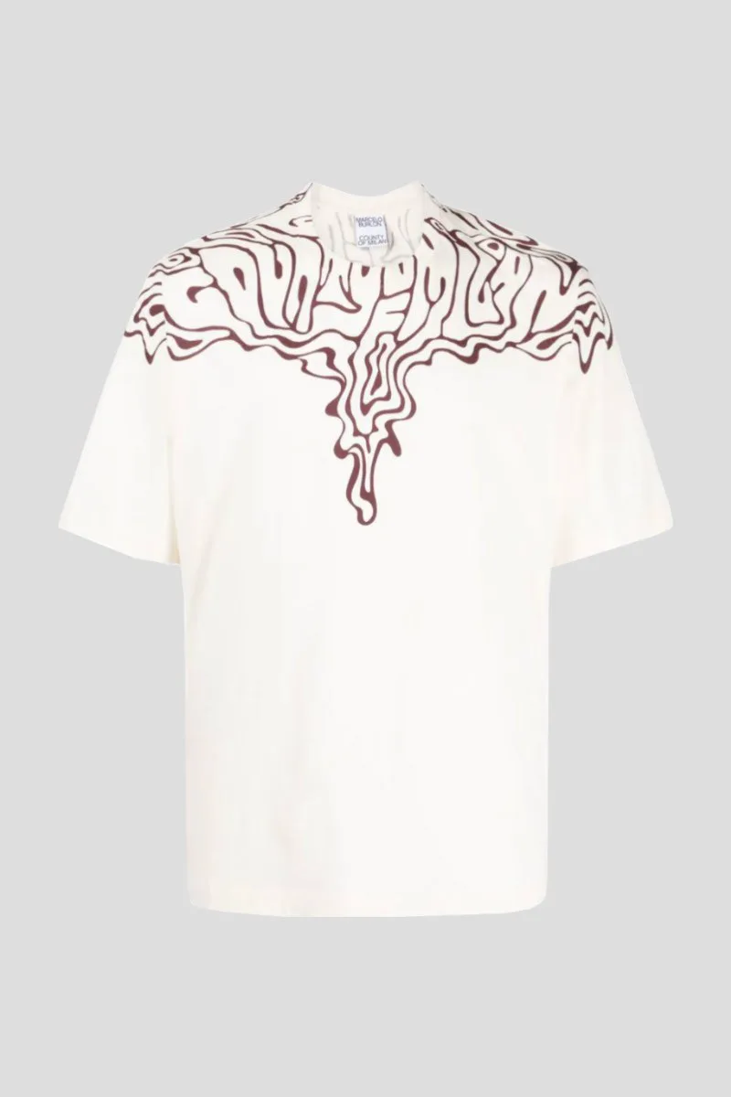 MARCELO BURLON Ανδρικό Λευκό Melt Feathers Tee In White