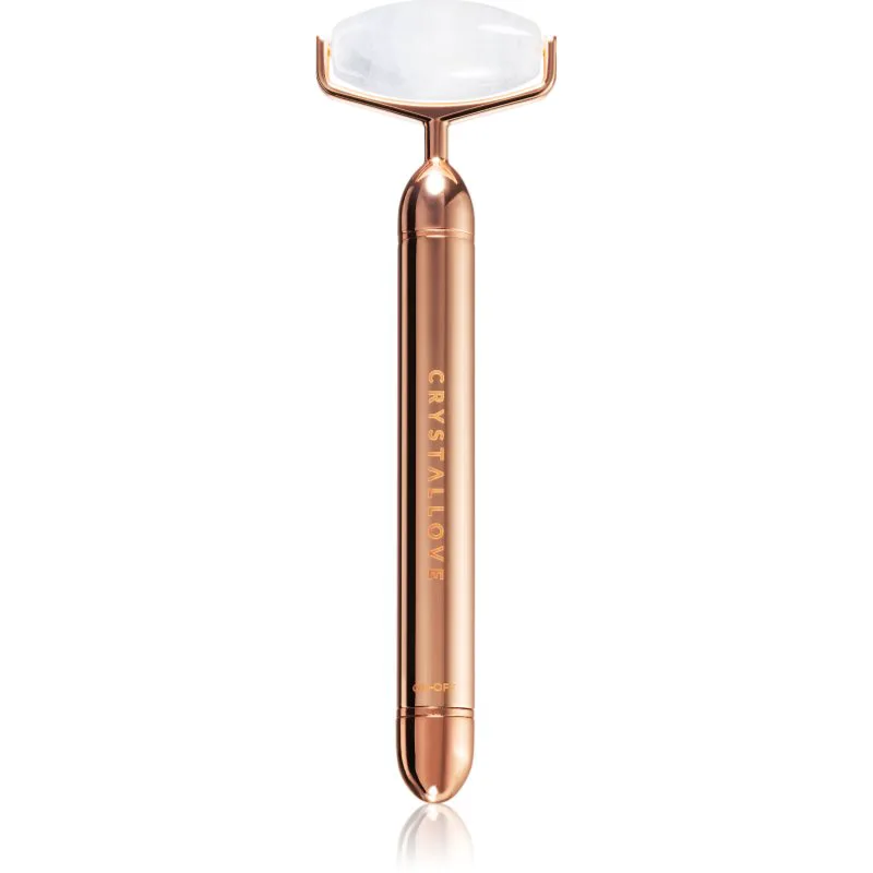 Crystallove Clear Quartz Vibrating Roller οδηγίες για μασάζ για το πρόσωπο 1 τμχ