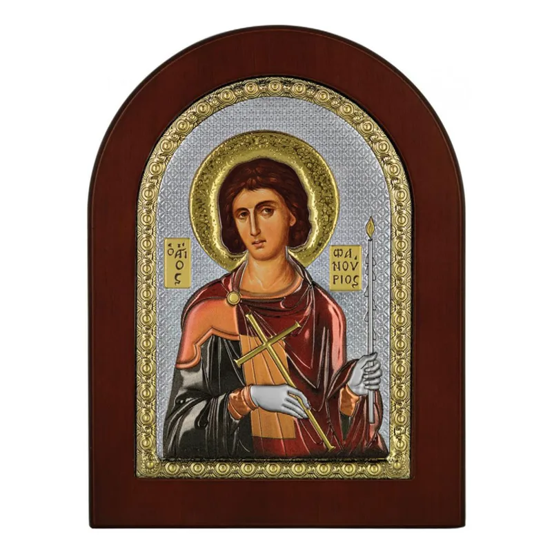 Ασημένια Εικόνα του Αγίου Φανουρίου MA-E1139-X-C