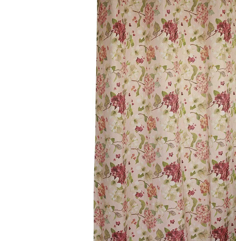 ΚΟΥΡΤΙΝΑ ΜΕ ΤΡΕΣΑ DECOCRAFT FLORAL ΛΟΝΕΤΑ ΡΟΖ 140X270M