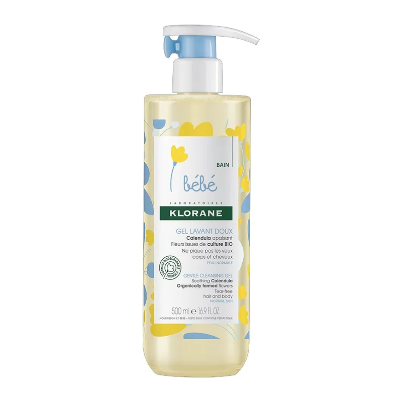 Klorane Bebe Gel Lavant Doux Calendula Βρεφικό Απαλό Gel Καθαρισμού για Σώμα - Μαλλιά με Οργανική Καλέντουλα 500ml