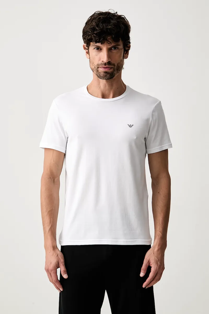 Emporio Armani Underwear lounge t-shirt ανδρικό βαμβακερό με ελαστάν 2-pack