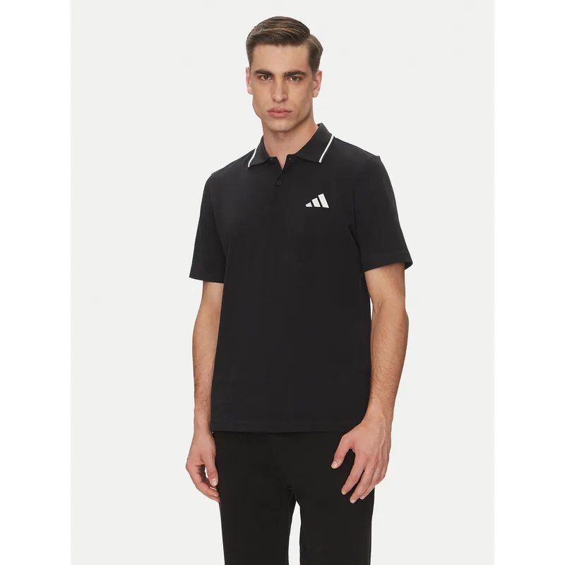 adidas Polo Essentials Small Logo JE9023 Μαύρο Regular Fit