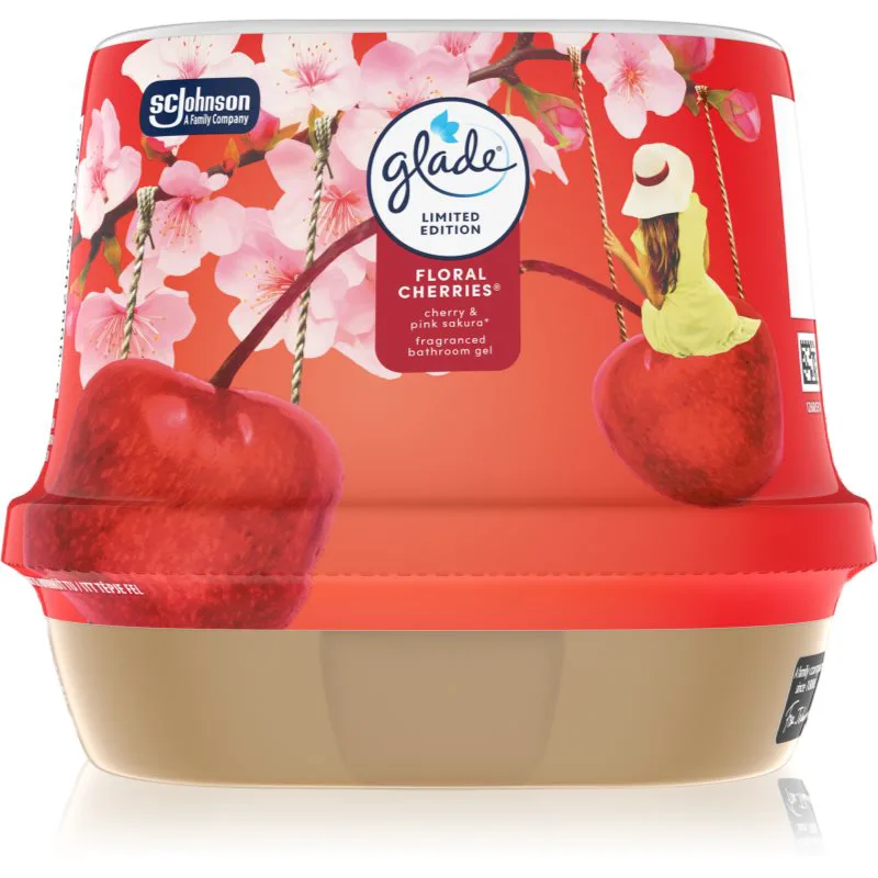 GLADE Floral Cherries αρωματικό τζελ στο μπάνιο 180 γρ