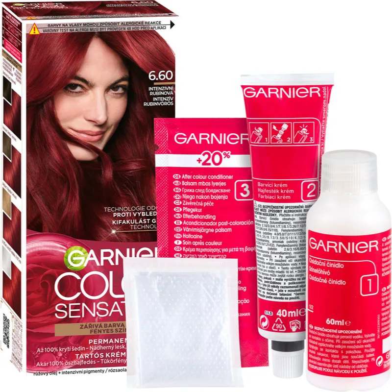 Garnier Color Sensation βαφή μαλλιών απόχρωση 6.60 Intense Ruby 1 τμχ