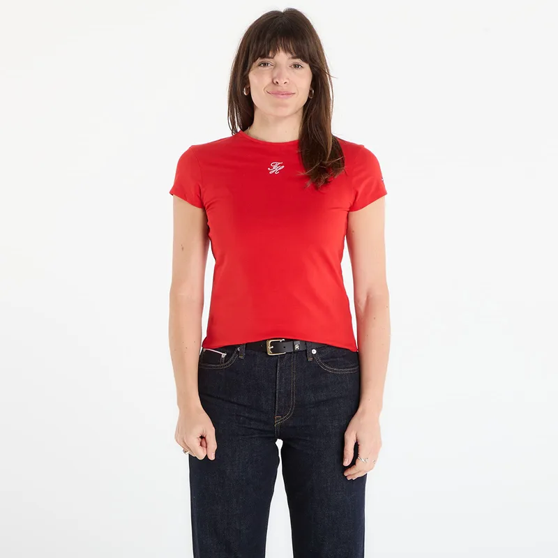 T-shirt Tommy Hilfiger Script Slim Ss Tee Fireworks S