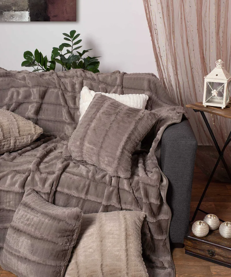 Μαξιλαροθήκη Διακόσμησης Silk Fashion Stripe Γκρι 45x45