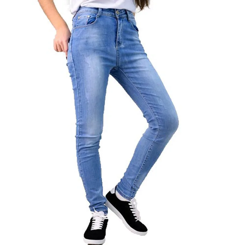 Ψηλόμεσο τζιν skinny blue Μπλε Τζιν 970